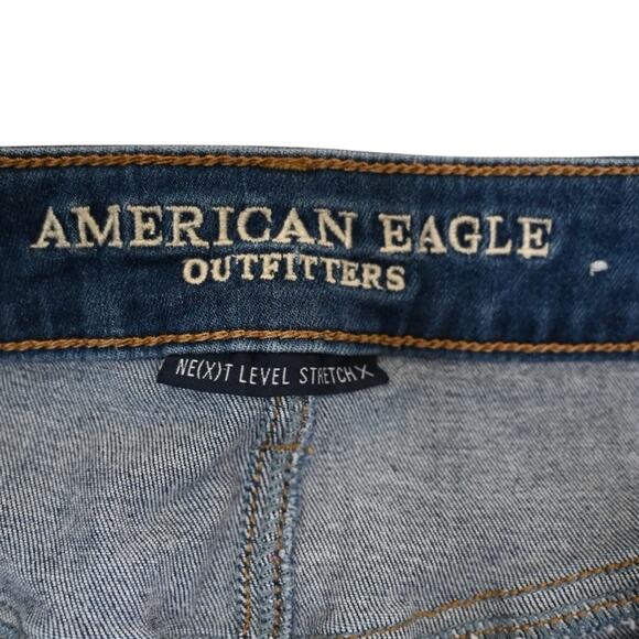 American Eagle Women's 6 Hi-Rise Shortie Denim Jean Shorts - Picture 8 of 10